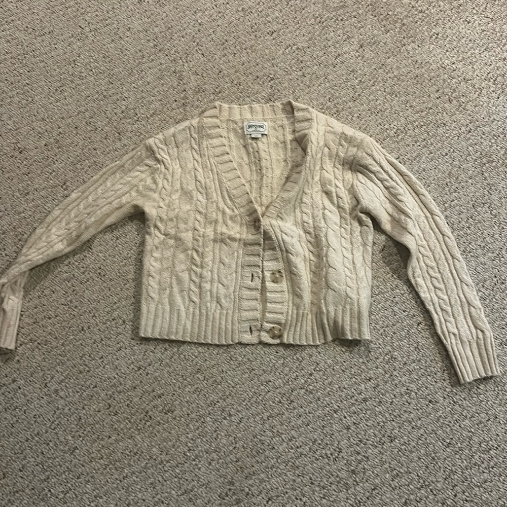 American Eagle white/cream cardigan, size small